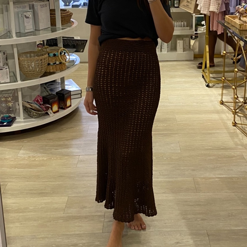 Hansen + Gretel Lila Mae Crochet Midi Skirt